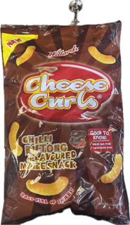 Willards Cheese Curls Chilli biltong snack 90g