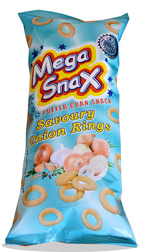 Mega SnaX Savoury Onion Rings Corn snack 100g